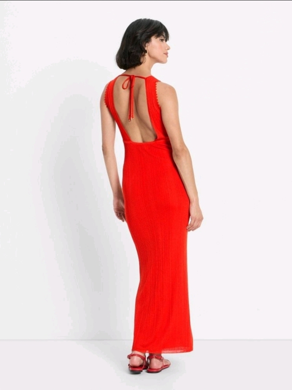 Future Collective Open Back Maxi Dress - Red